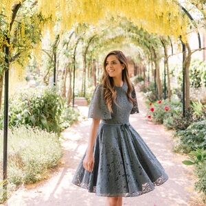 Gal Meets Glam Harper Lace Fit and Flare Dress